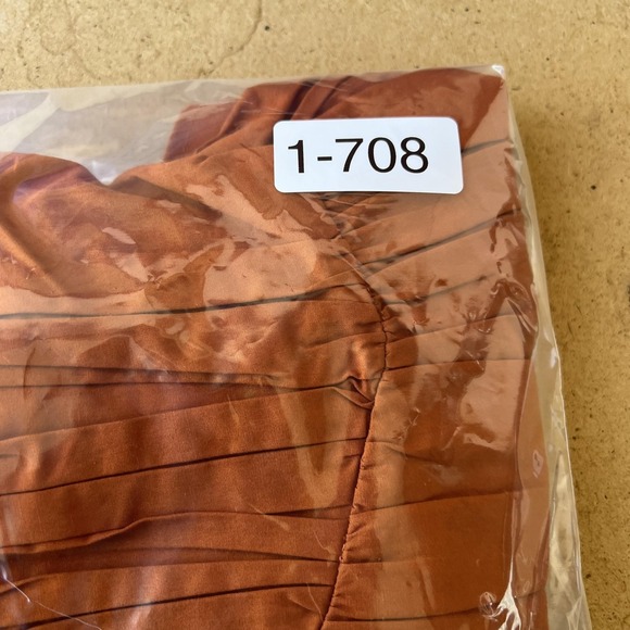 Abercrombie & Fitch Shirt Womens XS Rust Sweetheart Smocked Peplum Puff Sleeve - Picture 10 of 10